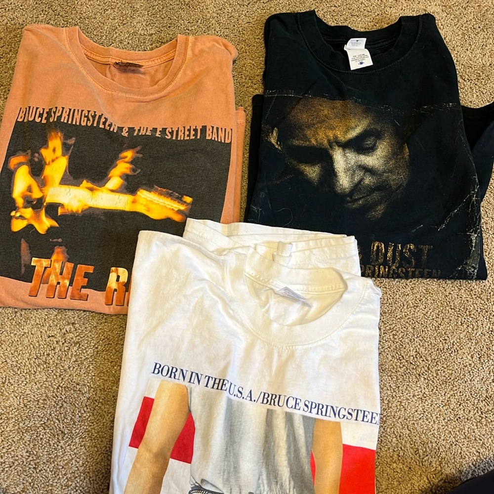 Lot of Bruce Springsteen T-shirts